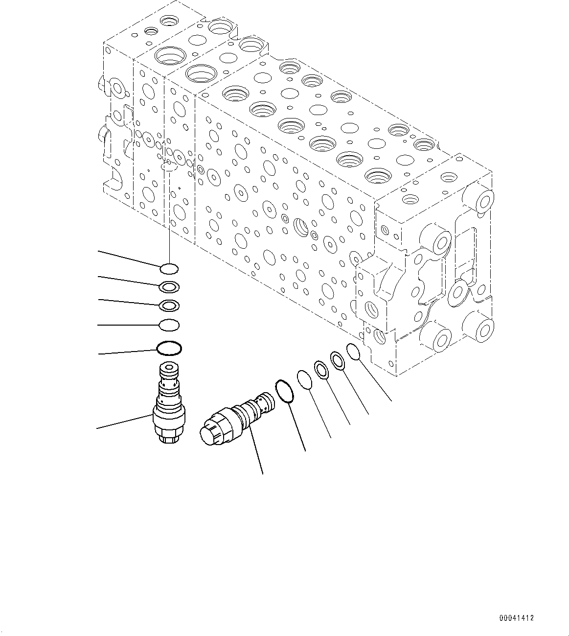 Схема запчастей Komatsu PC200LC-8 - УПРАВЛЯЮЩ. КЛАПАН, ВНУТР. ЧАСТИ (8/) (№-) УПРАВЛЯЮЩ. КЛАПАН, -АКТУАТОР