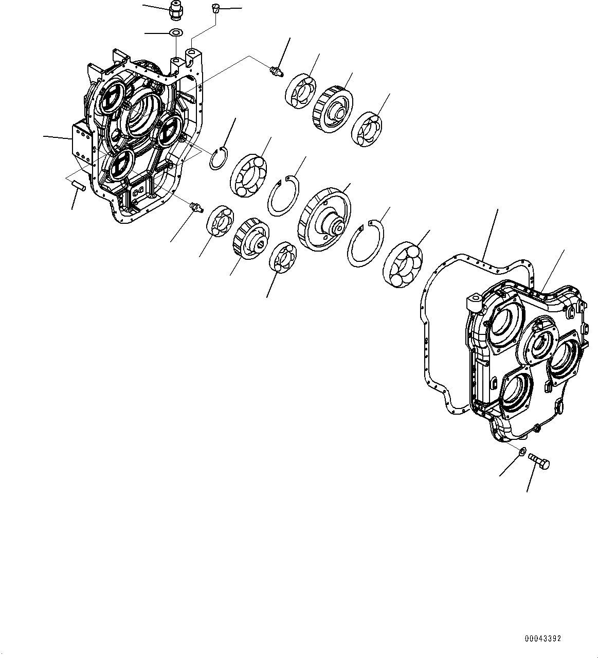 Схема запчастей Komatsu PC1250LC-8 - POWER TAKEOFF, PTO(МЕХ-М ОТБОРА МОЩНОСТИ) ASSEMBLY (№8-) POWER TAKEOFF, VHMS