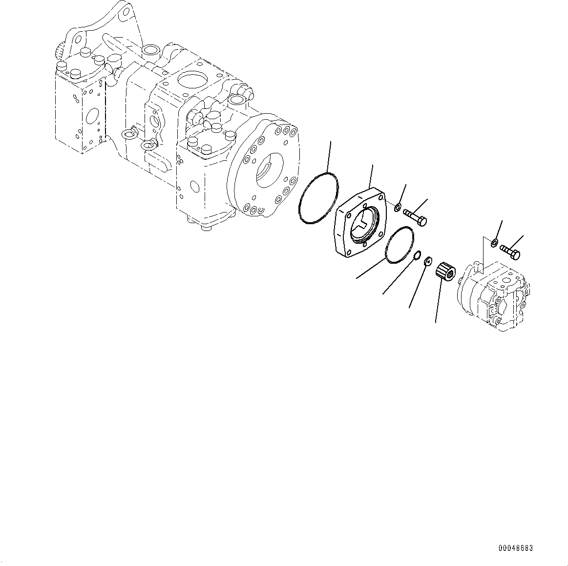 Схема запчастей Komatsu PC1250LC-8 - NO. НАСОС, ВНУТР. ЧАСТИ (/) (№8-) NO. НАСОС