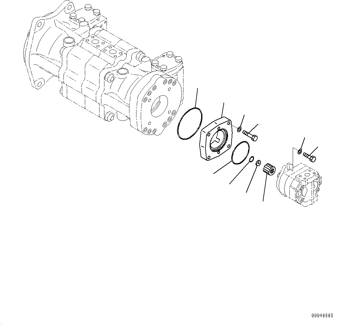 Схема запчастей Komatsu PC1250LC-8 - NO. НАСОС, ВНУТР. ЧАСТИ (/) (№8-) NO. НАСОС