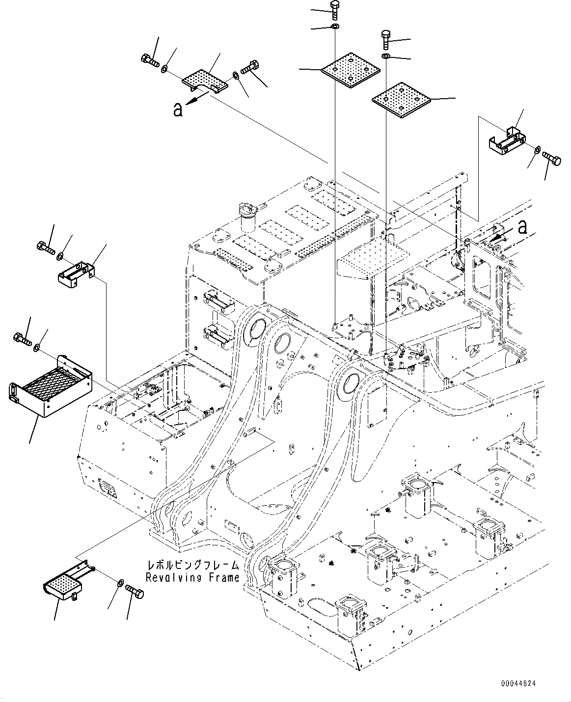 Схема запчастей Komatsu PC1250LC-8 - HANDRAIL, СТУПЕНИ (№8-) HANDRAIL