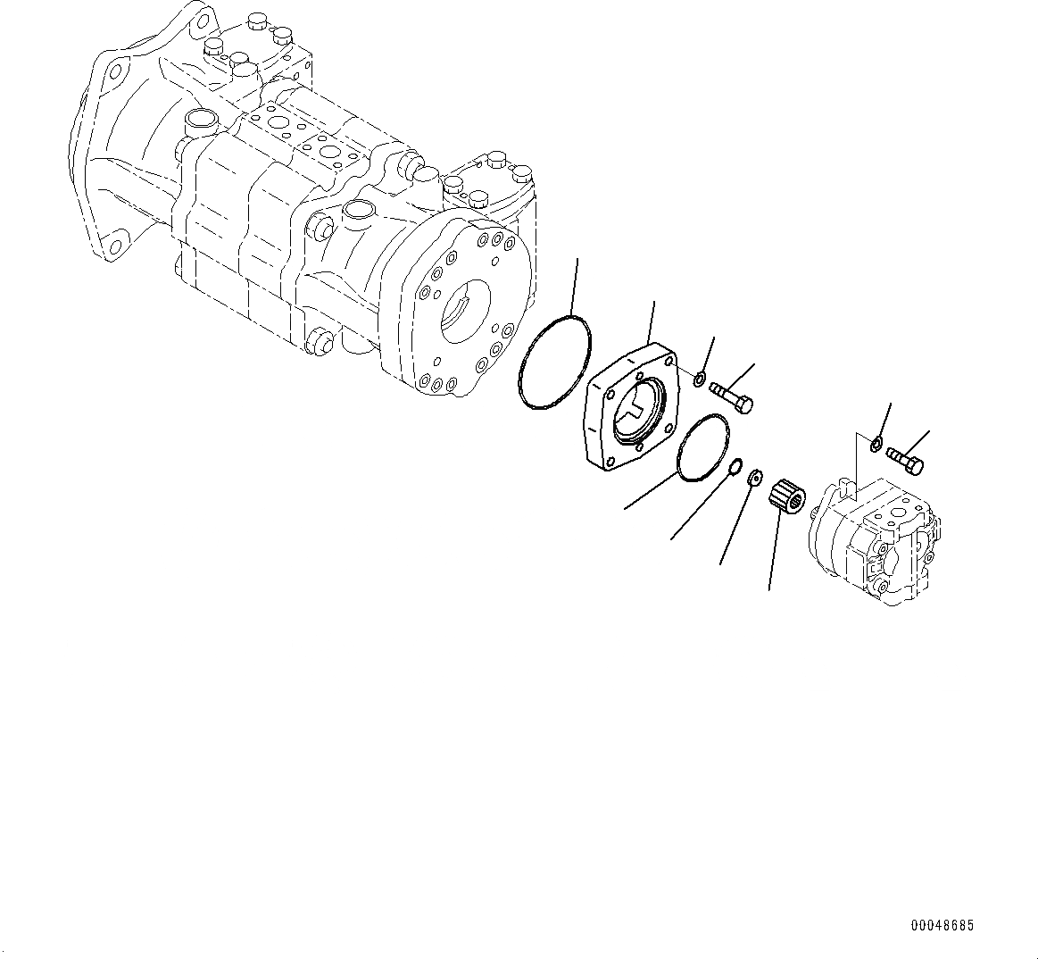 Схема запчастей Komatsu PC1250-8 - NO. НАСОС, ВНУТР. ЧАСТИ (/) (№8-) NO. НАСОС