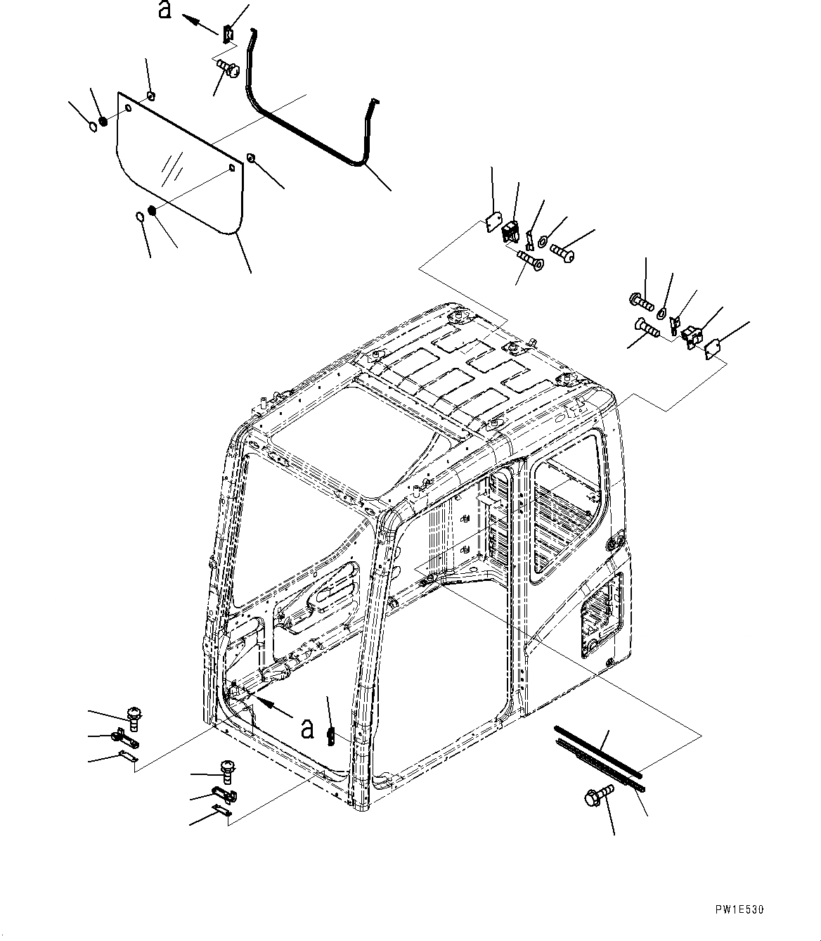 Схема запчастей Komatsu PC1250-8 - КАБИНА, ПЕРЕДН. НИЖН. ОКНА (№8-) КАБИНА, С КАБИНОЙ-ПЕРЕДН. ОКНА PULL-UP, VHMS, ORBCOMM, GPS