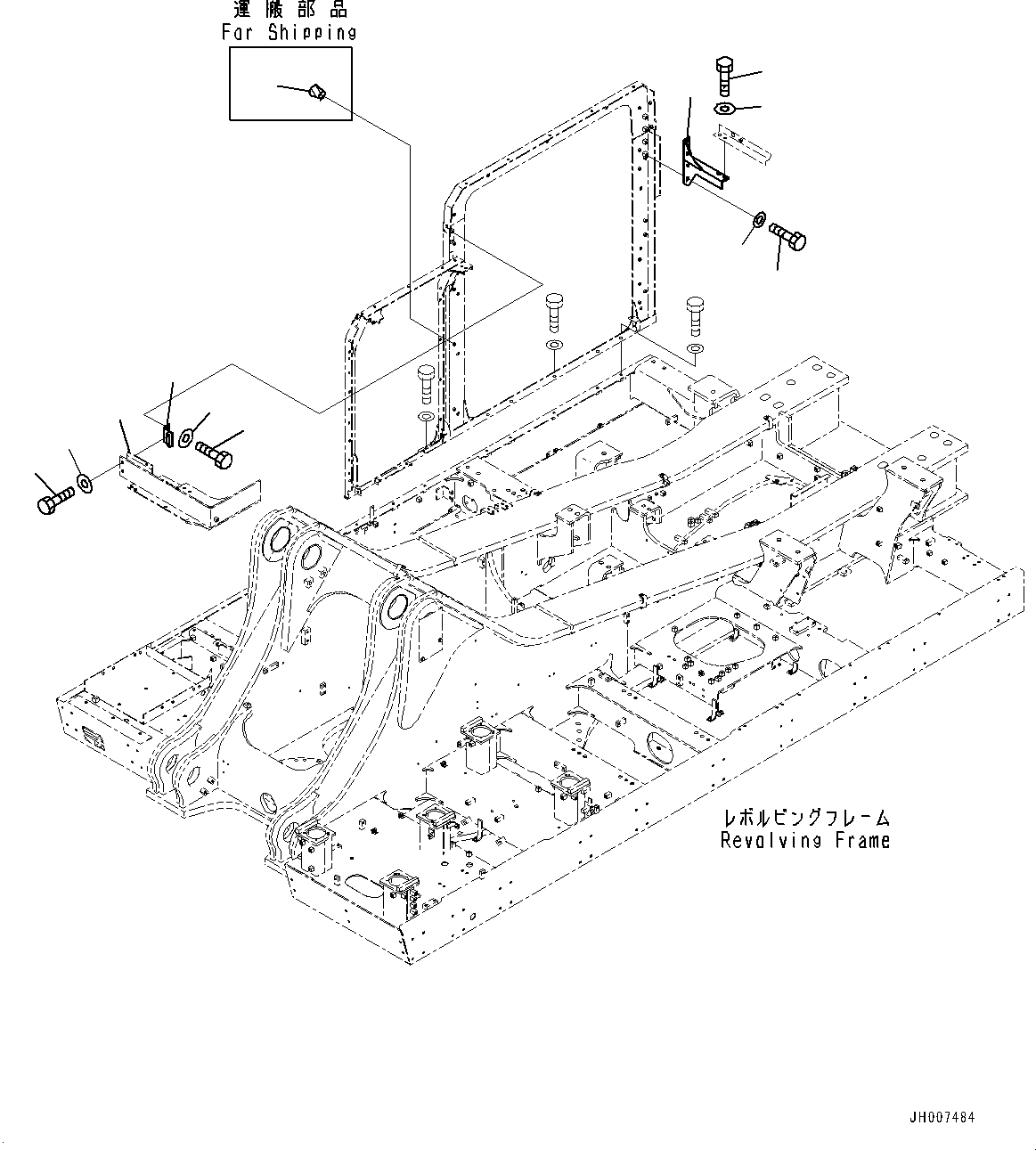 Схема запчастей Komatsu PC1250-8 - БОКОВ. КРЫШКА ПРАВ., (/) (№8-) БОКОВ. КРЫШКА ПРАВ., ЕС НОВ. NOISE ARRANGEMENT 