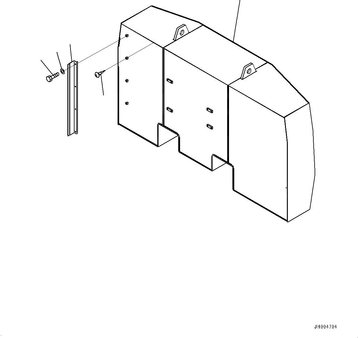 Схема запчастей Komatsu PC1250-8 - ПРОТИВОВЕС (№8-) ПРОТИВОВЕС, ДЛЯ БОКОВ. КРЫШКАS, ПЕРФОРИРОВАНН.