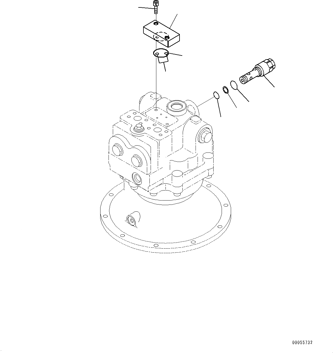 Схема запчастей Komatsu PC1250-8 - МЕХАНИЗМ ПОВОРОТА И МОТОР, МОТОР ПОВОРОТА, ЗАДН. (/) (№8-) МЕХАНИЗМ ПОВОРОТА И МОТОР, ХОЛОДН. ARRANGEMENT КАТКИ