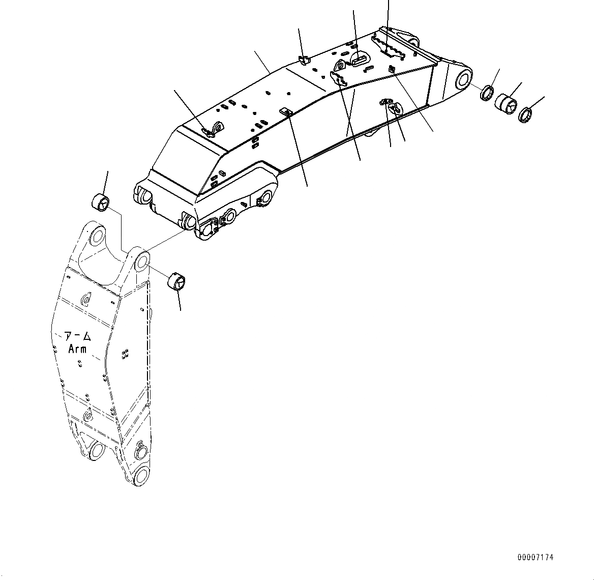 Схема запчастей Komatsu PC1250-8 - РАБОЧЕЕ ОБОРУДОВАНИЕ, СТРЕЛА (№8-) РАБОЧЕЕ ОБОРУДОВАНИЕ, ДЛЯ ПРЯМАЯ ЛОПАТА CONFIGURATION