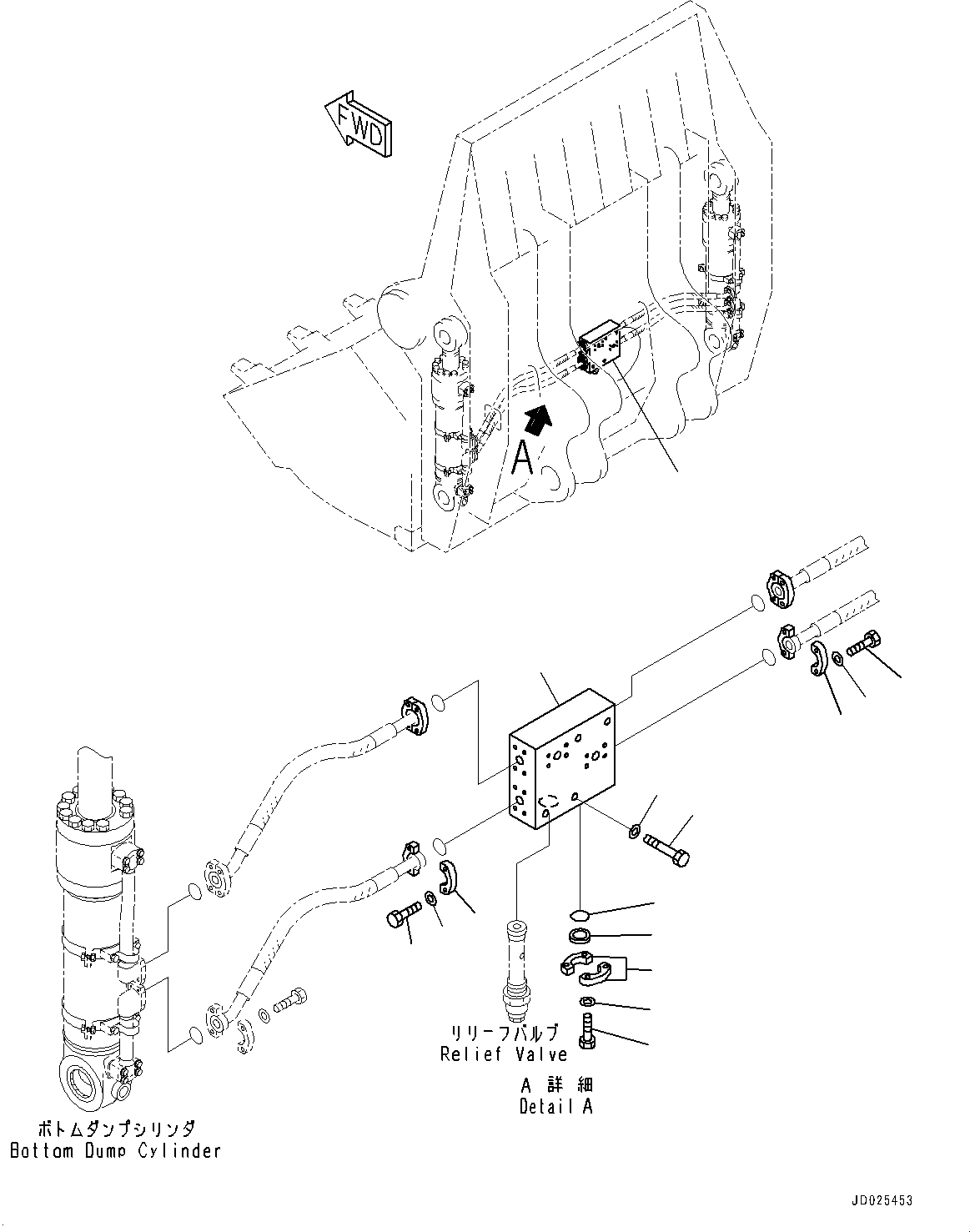 Схема запчастей Komatsu PC1250-8 - НИЖН. ГИДРОЦИЛИНДР КОВША, БЛОК (№8-) НИЖН. ГИДРОЦИЛИНДР КОВША, ДЛЯ ПРЯМАЯ ЛОПАТА CONFIGURATION