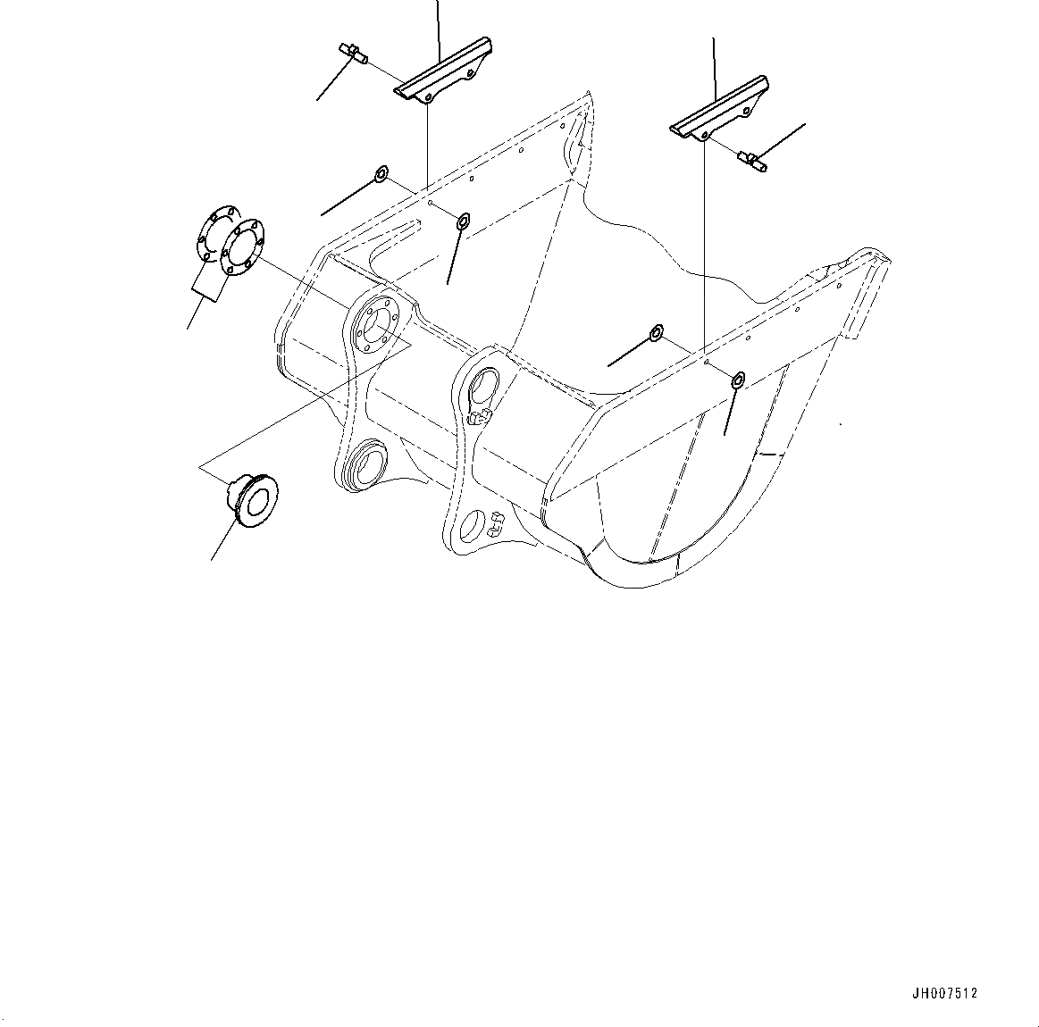 Схема запчастей Komatsu PC1250-8 - КОВШ, БОКОРЕЗЫ (№-) КОВШ, .M, MM ШИР., WEAR ПЛАСТИНА, KMAX TOOTH, THRUST ADJUSTMENT, БОКОРЕЗЫ