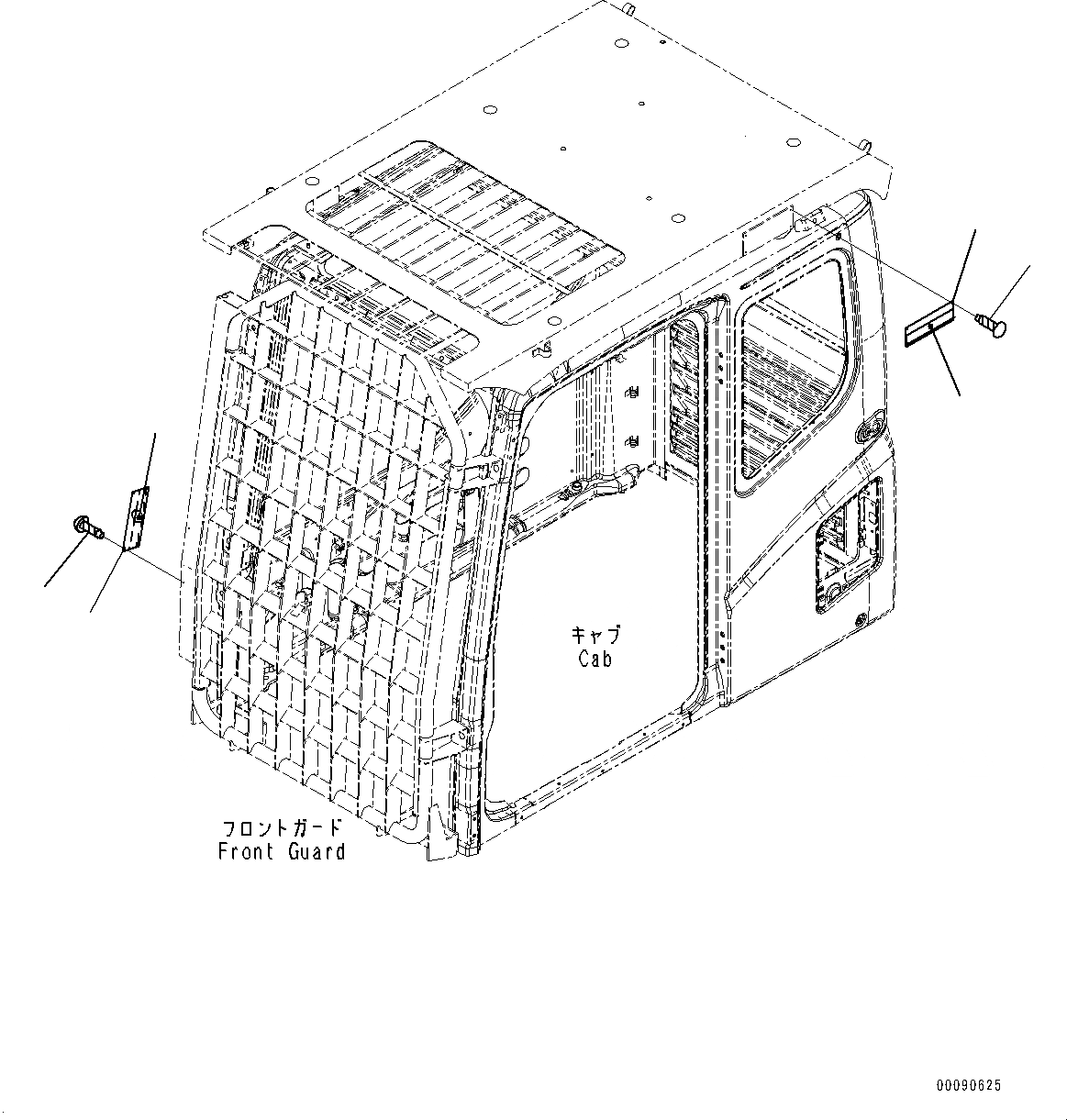 Схема запчастей Komatsu PC1250-8 - FOPS ПЛАСТИНА (№8-) FOPS ПЛАСТИНА, ВЕРХН. AND ФРОНТАЛЬНАЯ ЗАЩИТА, ТУРЦИЯ