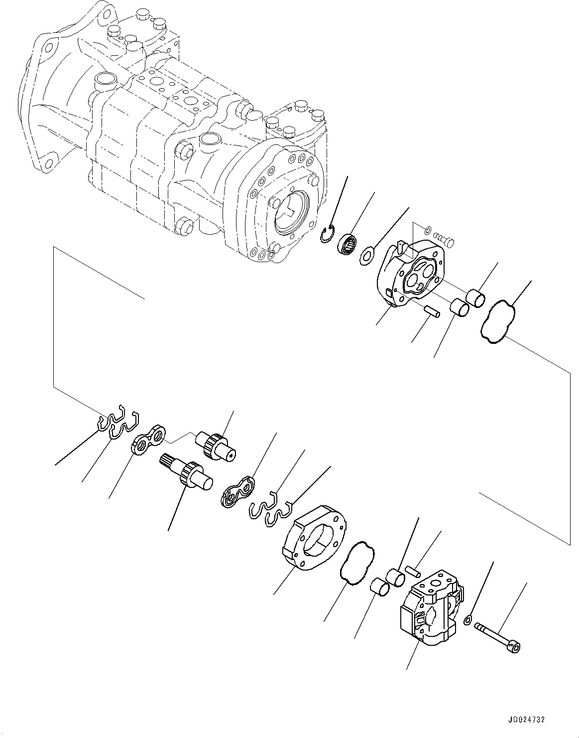 Схема запчастей Komatsu PC1250SP-8 - NO. НАСОС, ВНУТР. ЧАСТИ (/) (№8-) NO. НАСОС