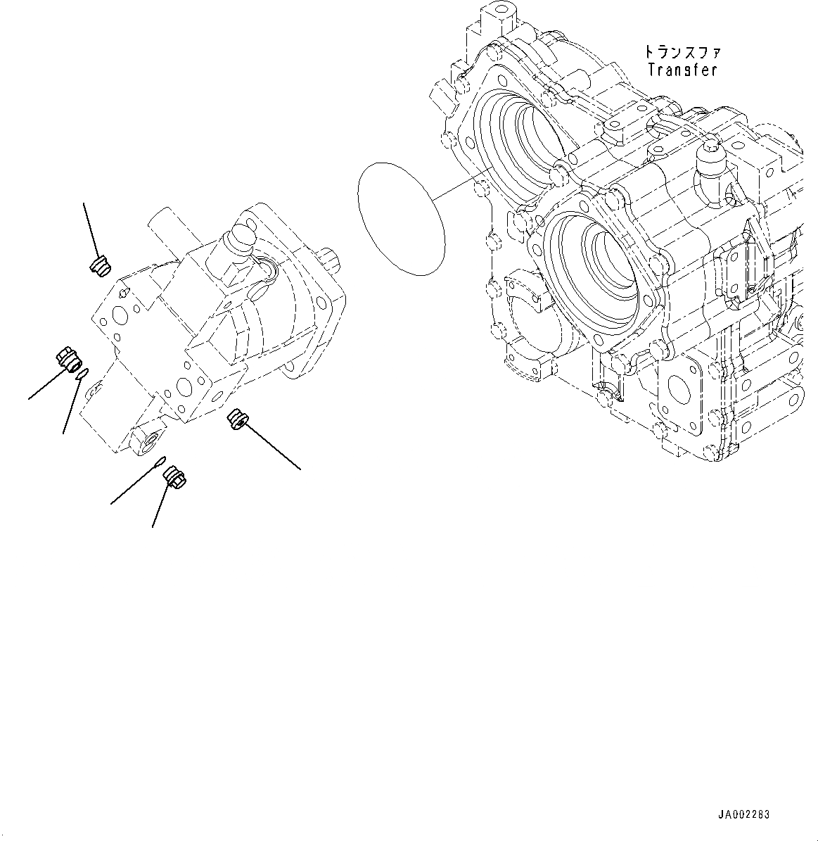 Схема запчастей Komatsu WA250PZ-6 - HYDROSTATIC ТРАНСМИССИЯ (HST) НАСОС И МОТОР, HST МОТОР , ЗАГЛУШКА (№77-) HYDROSTATIC ТРАНСМИССИЯ (HST) НАСОС И МОТОР