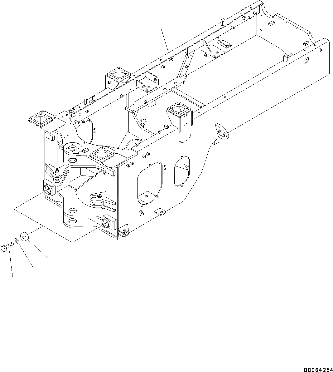 Схема запчастей Komatsu WA250PZ-6 - ЗАДН. РАМА, (№77-7) ЗАДН. РАМА, БЕЗ ДОПОЛН. ПРОТИВОВЕС