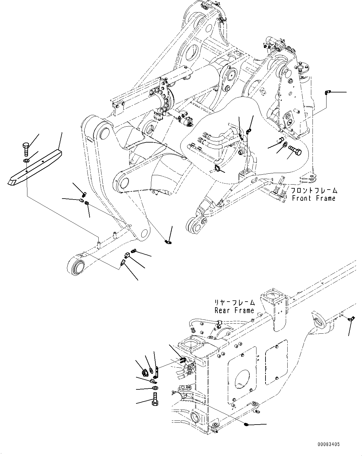 Схема запчастей Komatsu WA250PZ-6 - УДАЛЕНН. СИСТ. СМАЗКИ ТРУБКА, ЦИЛИНДР РУЛЕВ. УПР-Я ПАЛЕЦ ТРУБЫ И СОЕДИНИТЕЛЬН. ЗВЕНО КРЫШКА(№77-) УДАЛЕНН. СИСТ. СМАЗКИ ТРУБКА, С АВТОМАТИЧ.-СИСТ. СМАЗКИ СИСТЕМА