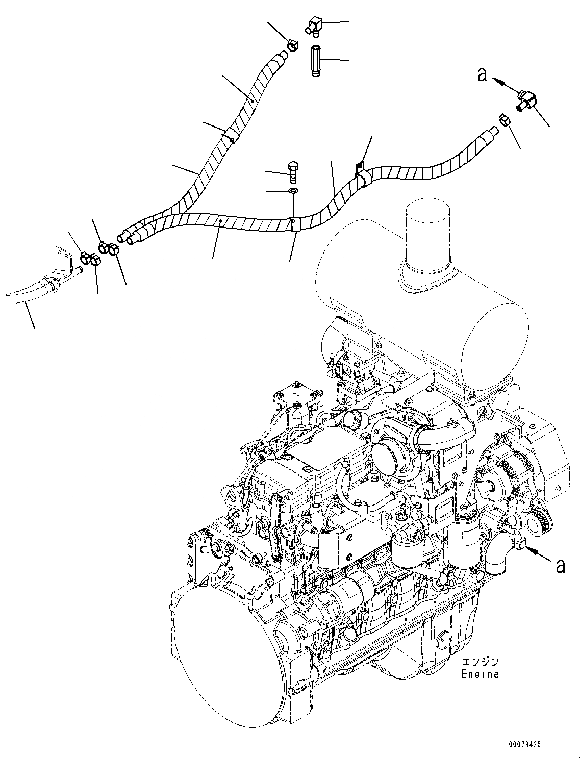 Схема запчастей Komatsu WA250PZ-6 - ТРУБЫ ПЕЧКИ (№77-) ТРУБЫ ПЕЧКИ