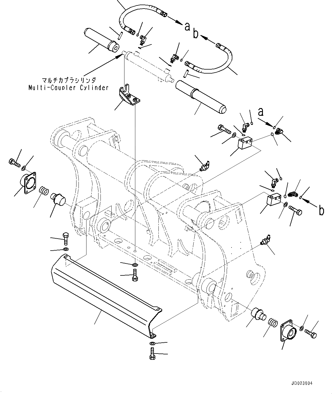 Схема запчастей Komatsu WA250PZ-6 - MULTI-COUPLER, MULTI-COUPLER БЛОКИР. ЦИЛИНДР (№77-7777) MULTI-COUPLER, С MULTI-COUPLER, ЕСКАНАТ