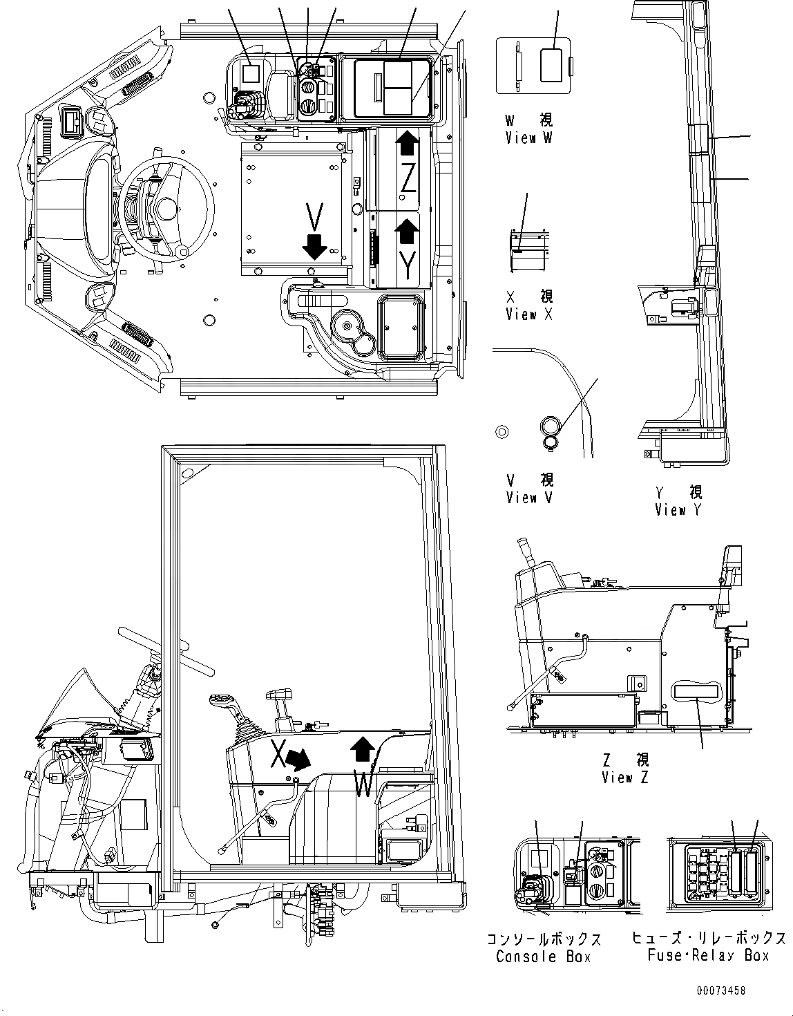 Схема запчастей Komatsu WA250PZ-6 - МАРКИРОВКА, ИНТЕРЬЕР (№78-) МАРКИРОВКА, АНГЛ.