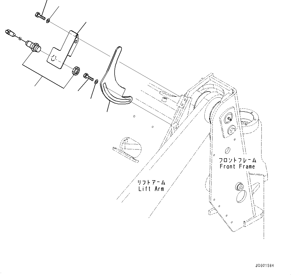 Схема запчастей Komatsu WA250PZ-6 - РУКОЯТЬ И BELL CRANK, КОНЦЕВ. ВЫКЛЮЧ-ЛЬ ПОДЪЕМА СТРЕЛЫ (№778-) РУКОЯТЬ И BELL CRANK, БЕЗ АВТОМАТИЧ.-СИСТ. СМАЗКИ СИСТЕМА