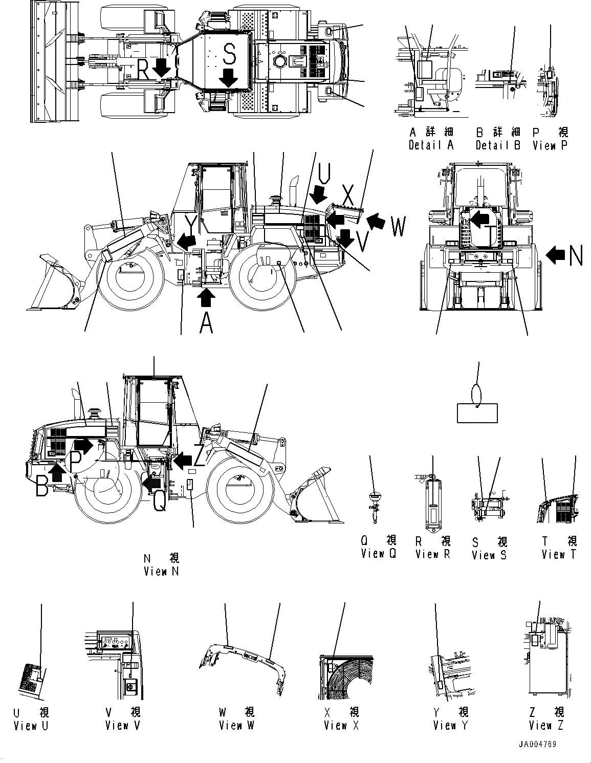 Схема запчастей Komatsu WA250PZ-6 - МАРКИРОВКА, EXTERIOR (№78-779) МАРКИРОВКА, АНГЛ., ДЛЯ СТРАН ЕС ARRANGEMENT, ЕС БЕЗОПАСН. REGULATION