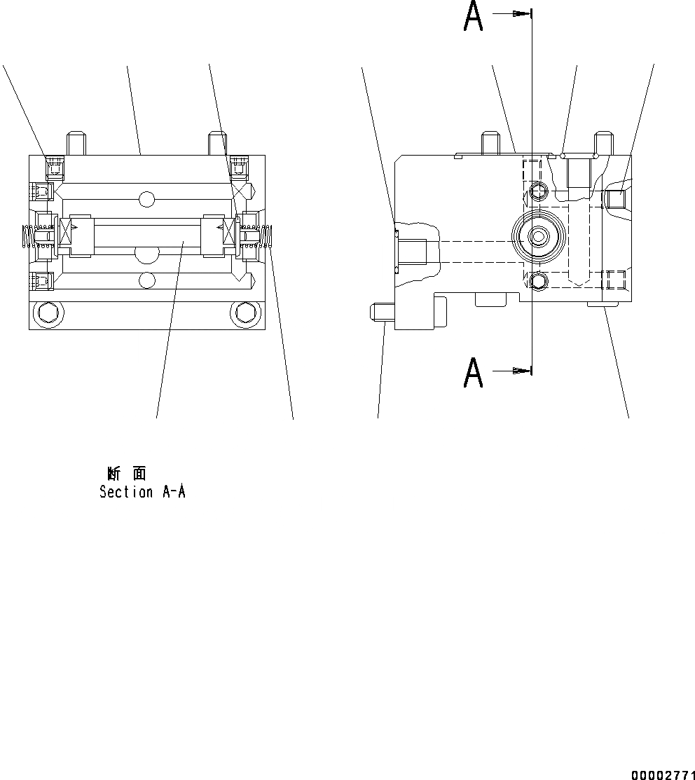 Схема запчастей Komatsu WA250PZ-6 - HYDROSTATIC ТРАНСМИССИЯ (HST) НАСОС И МОТОР, HST НАСОС, КОЖУХ КЛАПАН (/) (№77-) HYDROSTATIC ТРАНСМИССИЯ (HST) НАСОС И МОТОР