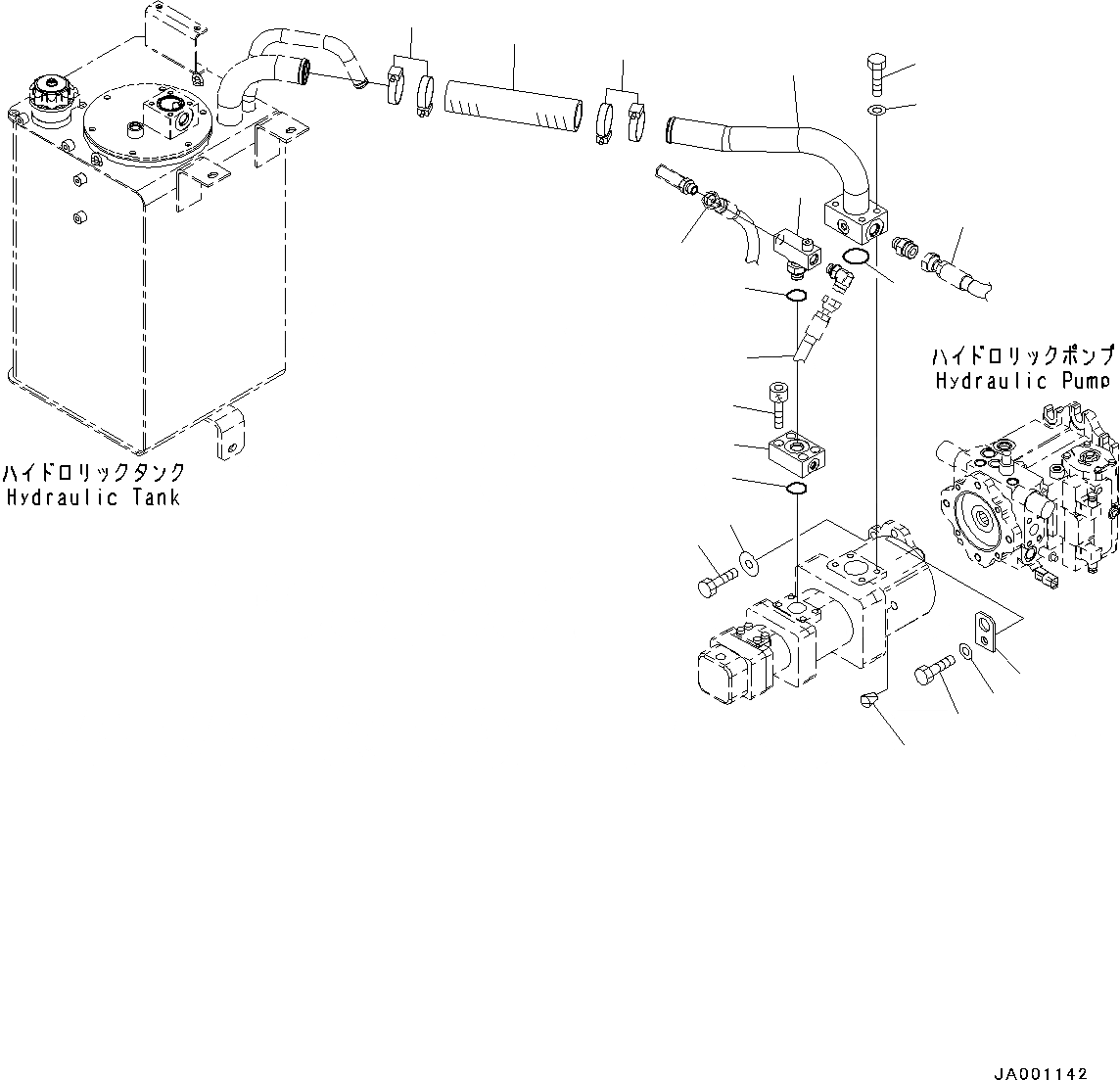 Схема запчастей Komatsu WA250PZ-6 - ГИДРАВЛ МАСЛ. НАСОС, КРЕПЛЕНИЕ (№77-) ГИДРАВЛ МАСЛ. НАСОС