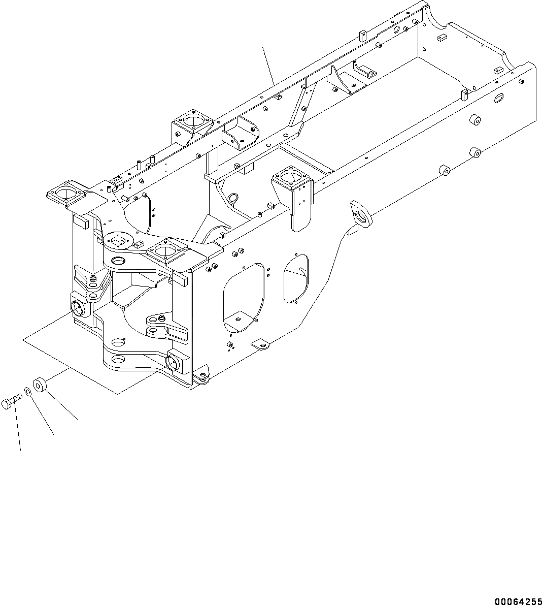 Схема запчастей Komatsu WA250PZ-6 - ЗАДН. РАМА, (№77-7) ЗАДН. РАМА, С ДОПОЛН. ПРОТИВОВЕС