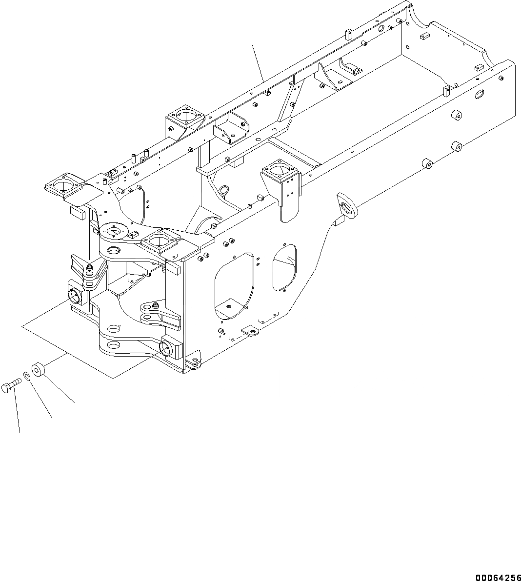 Схема запчастей Komatsu WA250PZ-6 - ЗАДН. РАМА, (№77-7) ЗАДН. РАМА, С POWERTRAIN НИЖН. ЗАЩИТА, ДОПОЛН. ПРОТИВОВЕС