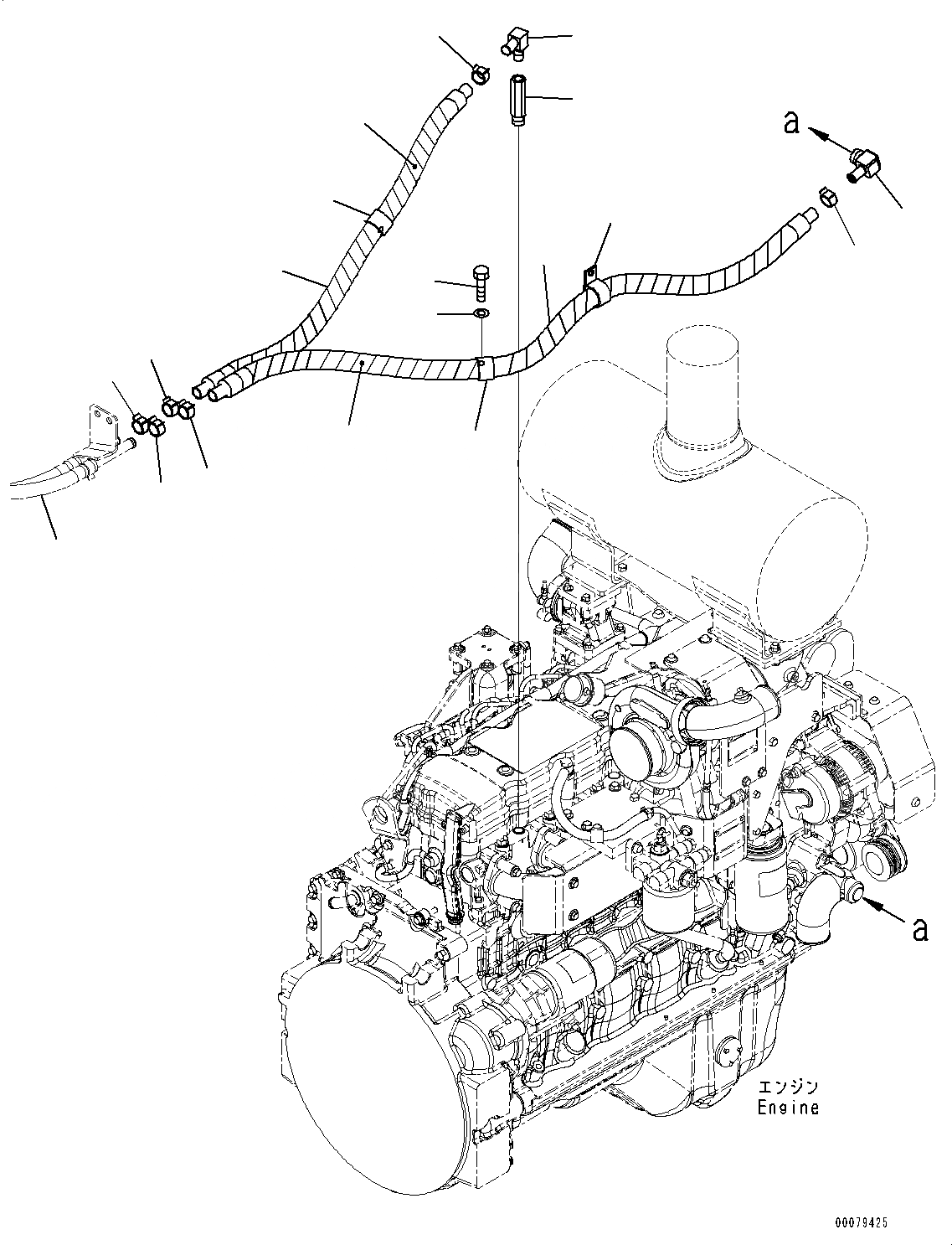 Схема запчастей Komatsu WA250PZ-6 - ТРУБЫ ПЕЧКИ (№77-) ТРУБЫ ПЕЧКИ