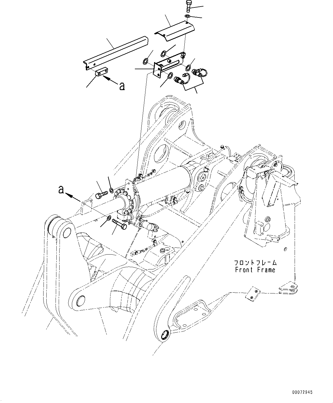 Схема запчастей Komatsu WA250PZ-6 - ПОЗИЦИОНЕР КОВША(№77-) КОВШ ПОЗИЦИОНЕР, С MULTI-COUPLER