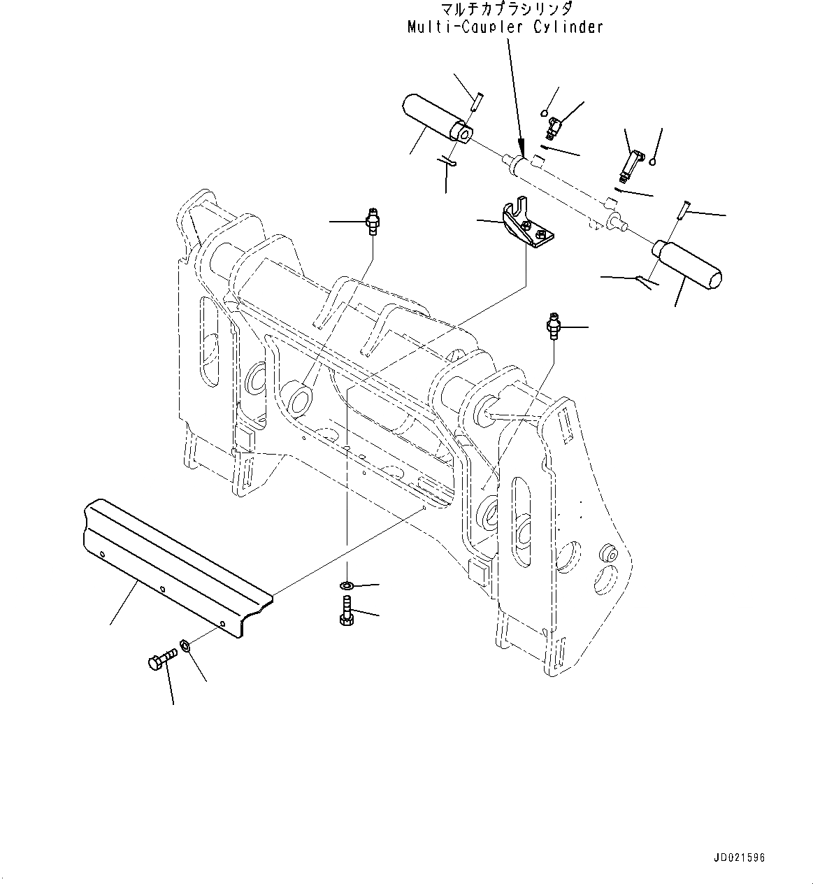 Схема запчастей Komatsu WA250PZ-6 - MULTI-COUPLER, MULTI-COUPLER БЛОКИР. ЦИЛИНДР (№77-) MULTI-COUPLER, С JRB ТИП СОЕДИНИТ. УСТР-ВО