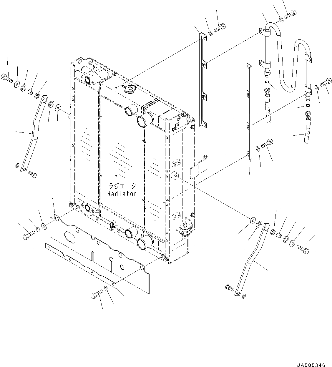 Схема запчастей Komatsu WA200PZ-6 - РАДИАТОР, КОМПОНЕНТЫ (№788-) РАДИАТОР, LATCH ТИП