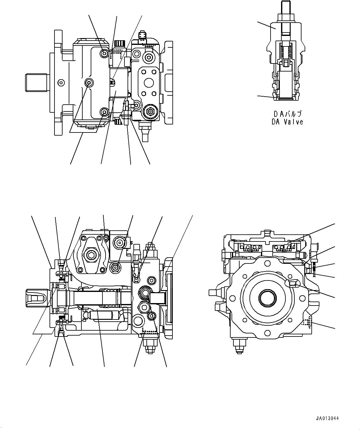 Схема запчастей Komatsu WA200PZ-6 - HYDROSTATIC ТРАНСМИССИЯ (HST) НАСОС И МОТОР, HST НАСОС (№78-) HYDROSTATIC ТРАНСМИССИЯ (HST) НАСОС И МОТОР