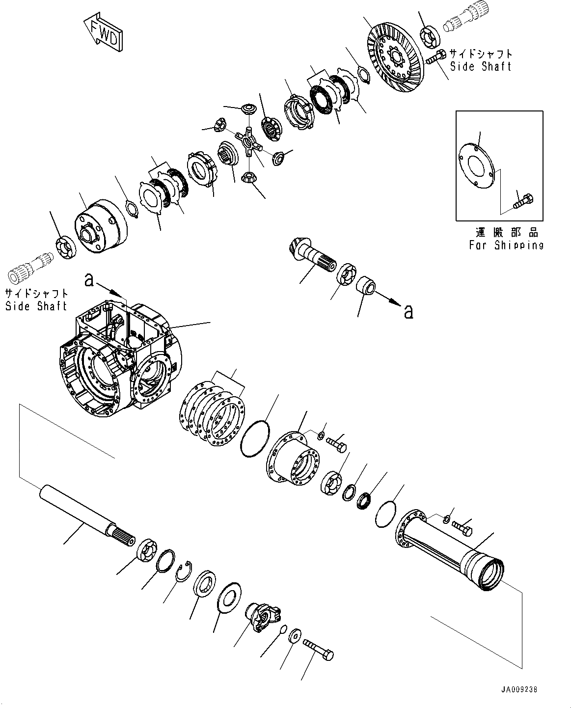 Схема запчастей Komatsu WA200PZ-6 - ПЕРЕДНИЙ МОСТ, ДИФФЕРЕНЦ. (№788-) ПЕРЕДНИЙ МОСТ, С САМОБЛОКИР. ДИФФЕРЕНЦ.