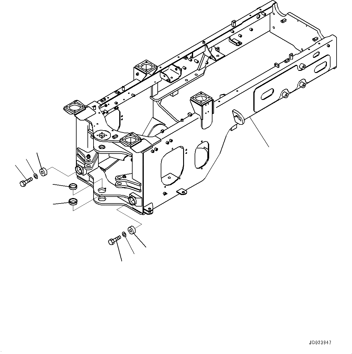 Схема запчастей Komatsu WA200PZ-6 - ЗАДН. РАМА (№788-) ЗАДН. РАМА, С ЭКСТРЕНН. УПРАВЛ., АВТОМАТИЧ. УПРАВЛ-Е ТИП, ДЛЯ СТРАН ЕС ARRANGEMENT