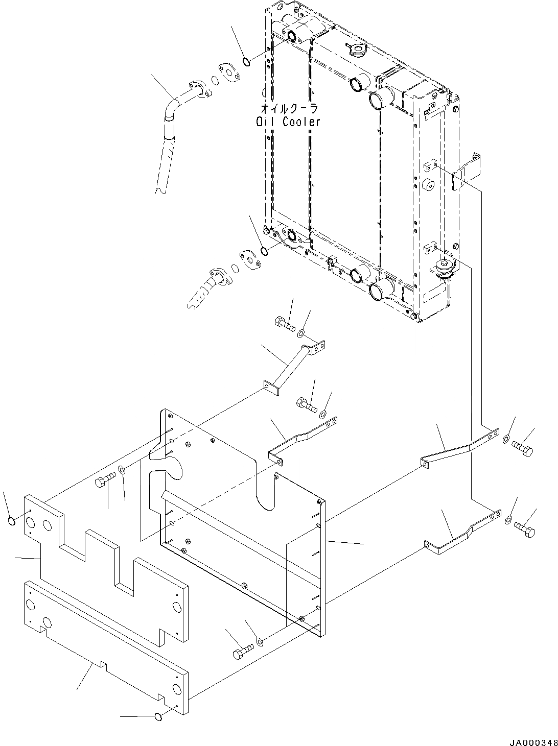 Схема запчастей Komatsu WA200PZ-6 - РАДИАТОР, ДЕФЛЕКТОР (№788-) РАДИАТОР, LATCH ТИП