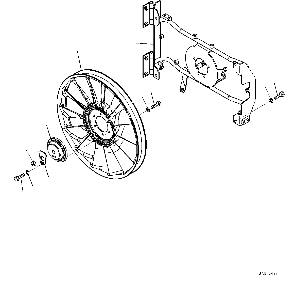 Схема запчастей Komatsu WA200PZ-6 - РАДИАТОР, ВЕНТИЛЯТОР (№788-) РАДИАТОР, LATCH ТИП