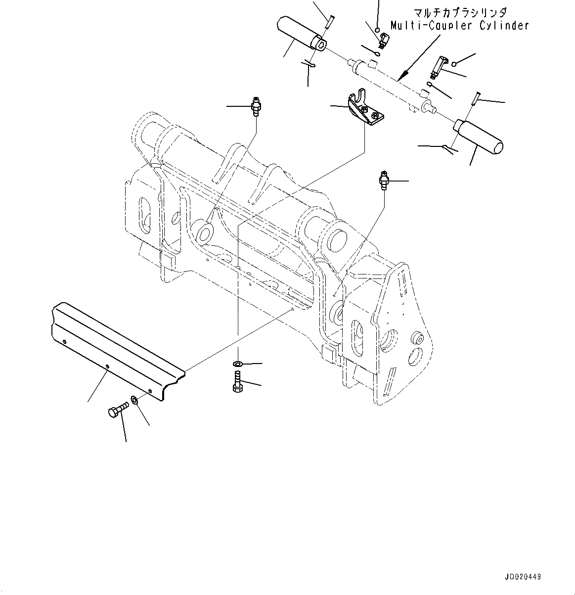 Схема запчастей Komatsu WA200PZ-6 - MULTI-COUPLER, MULTI-COUPLER БЛОКИР. ЦИЛИНДР (№788-) MULTI-COUPLER, С JRB ТИП СОЕДИНИТ. УСТР-ВО