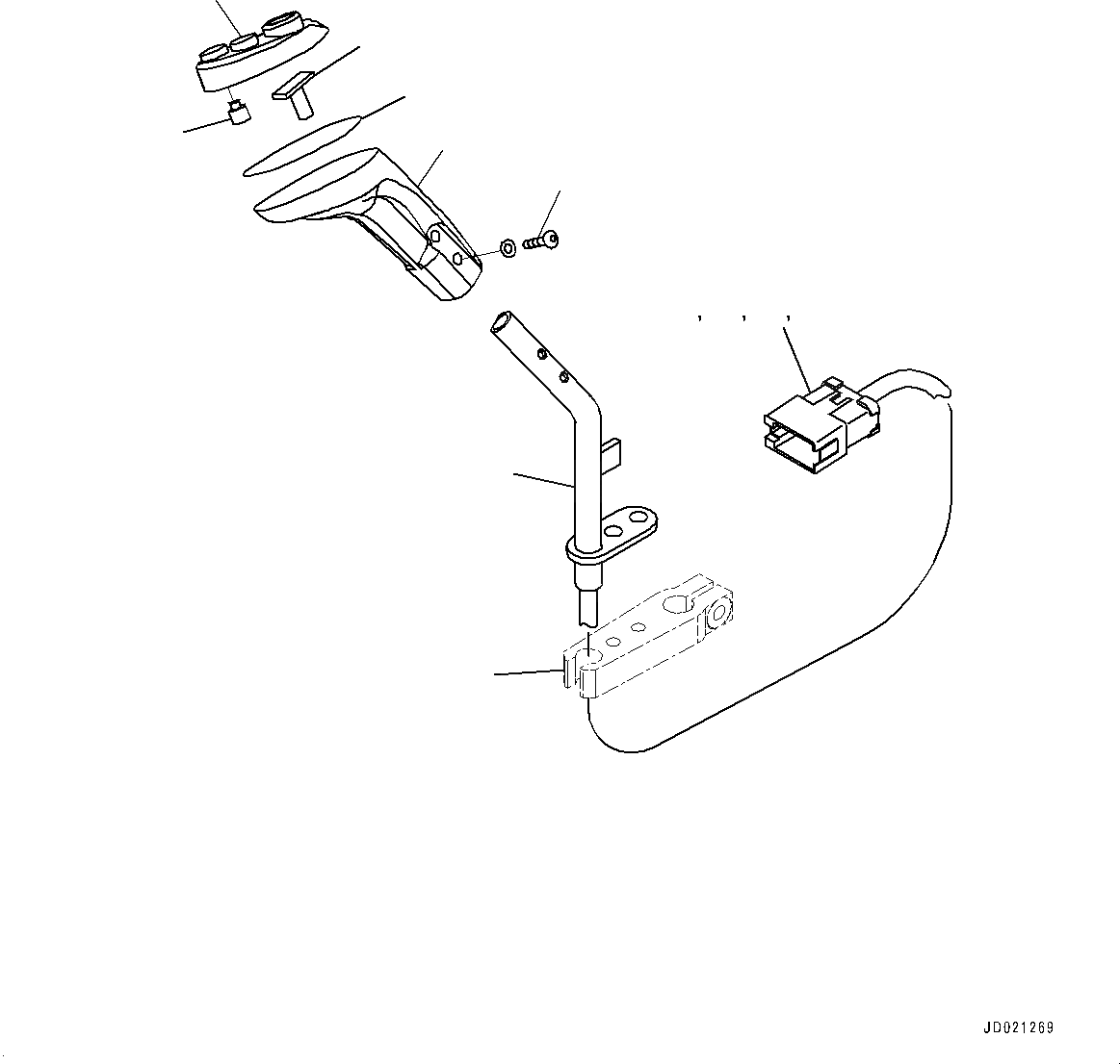 Схема запчастей Komatsu WA800-3E0 - ПОЛ, KNOB ASSEMBLY (№7-) ПОЛ, С EPC РЫЧАГ