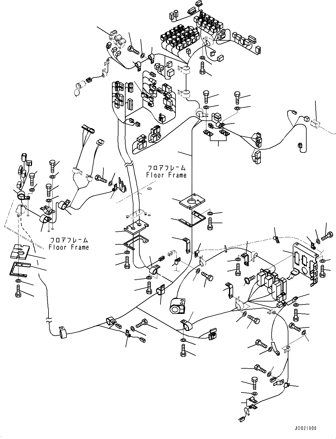 Схема запчастей Komatsu WA800-3E0 - ПОЛ, ПРОВОДКА (/) (№7-) ПОЛ, EC REGULATION ARRANGEMENT, VHMS, ORBCOMM