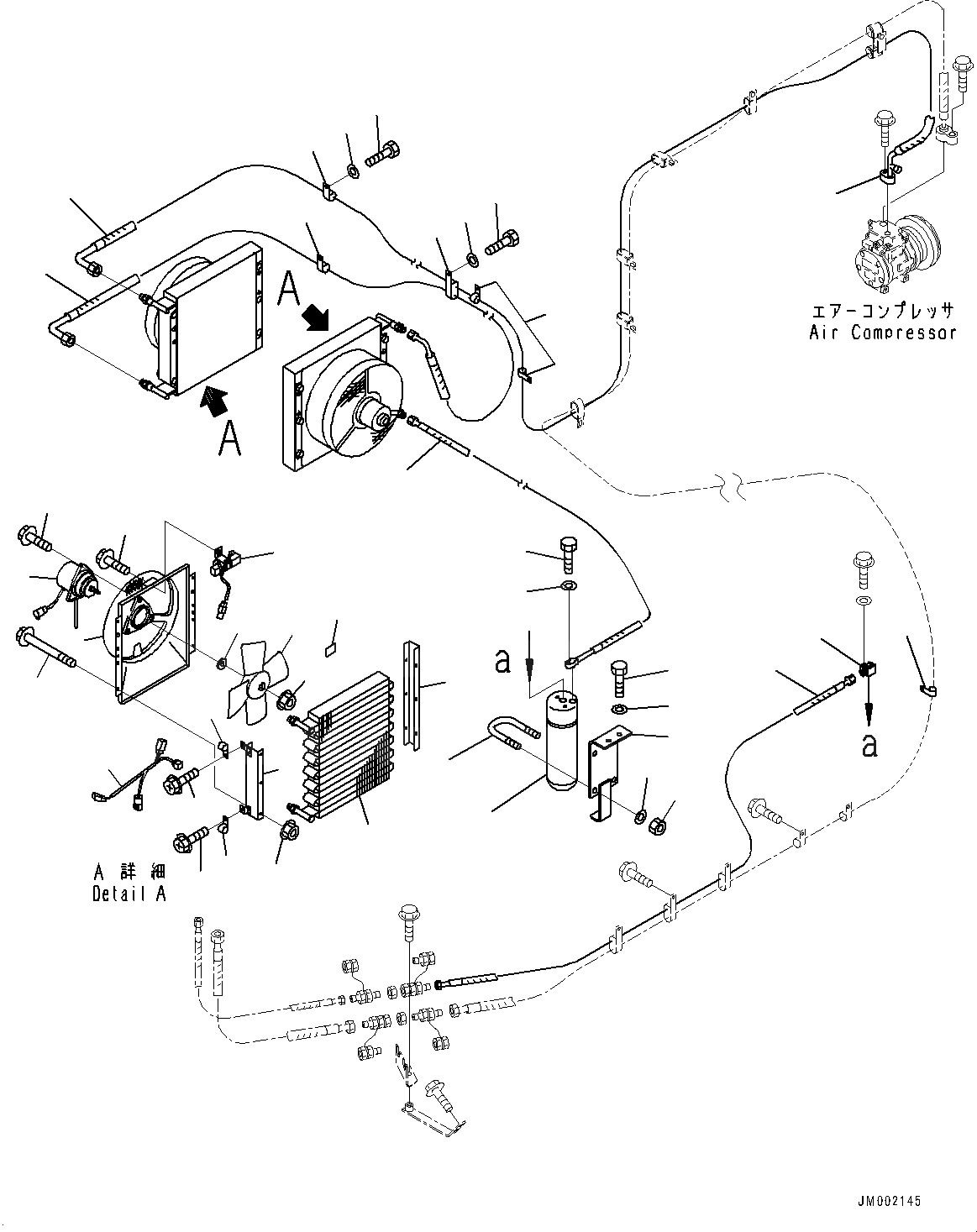 Схема запчастей Komatsu WA800-3E0 - BULKHEAD, ЗАДН. ПРОВОДКА (/) (№7-) BULKHEAD, С ТОРМОЗ. МАСЛ. СИСТЕМА ОХЛАЖДЕНИЯ, КОНДИЦ. ВОЗДУХА