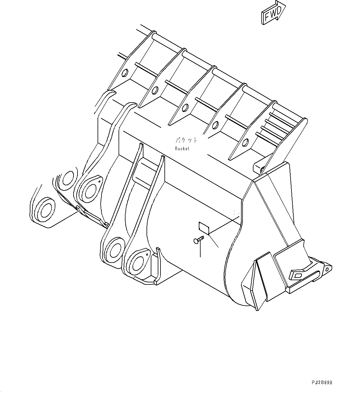 Схема запчастей Komatsu WA800-3E0 - КОВШ ПЛАСТИНА (№7-) КОВШ ПЛАСТИНА