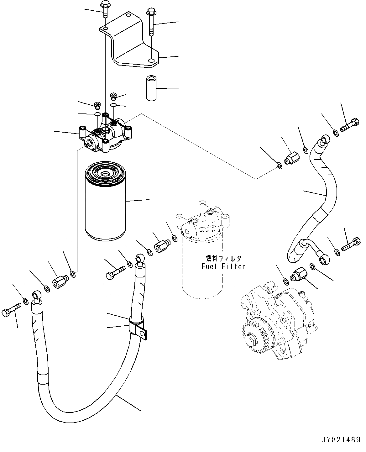 Схема запчастей Komatsu SAA6D107E-1H - ТОПЛИВН. ФИЛЬТР. И ТРУБЫ (№897-899) ТОПЛИВН. ФИЛЬТР. И ТРУБЫ