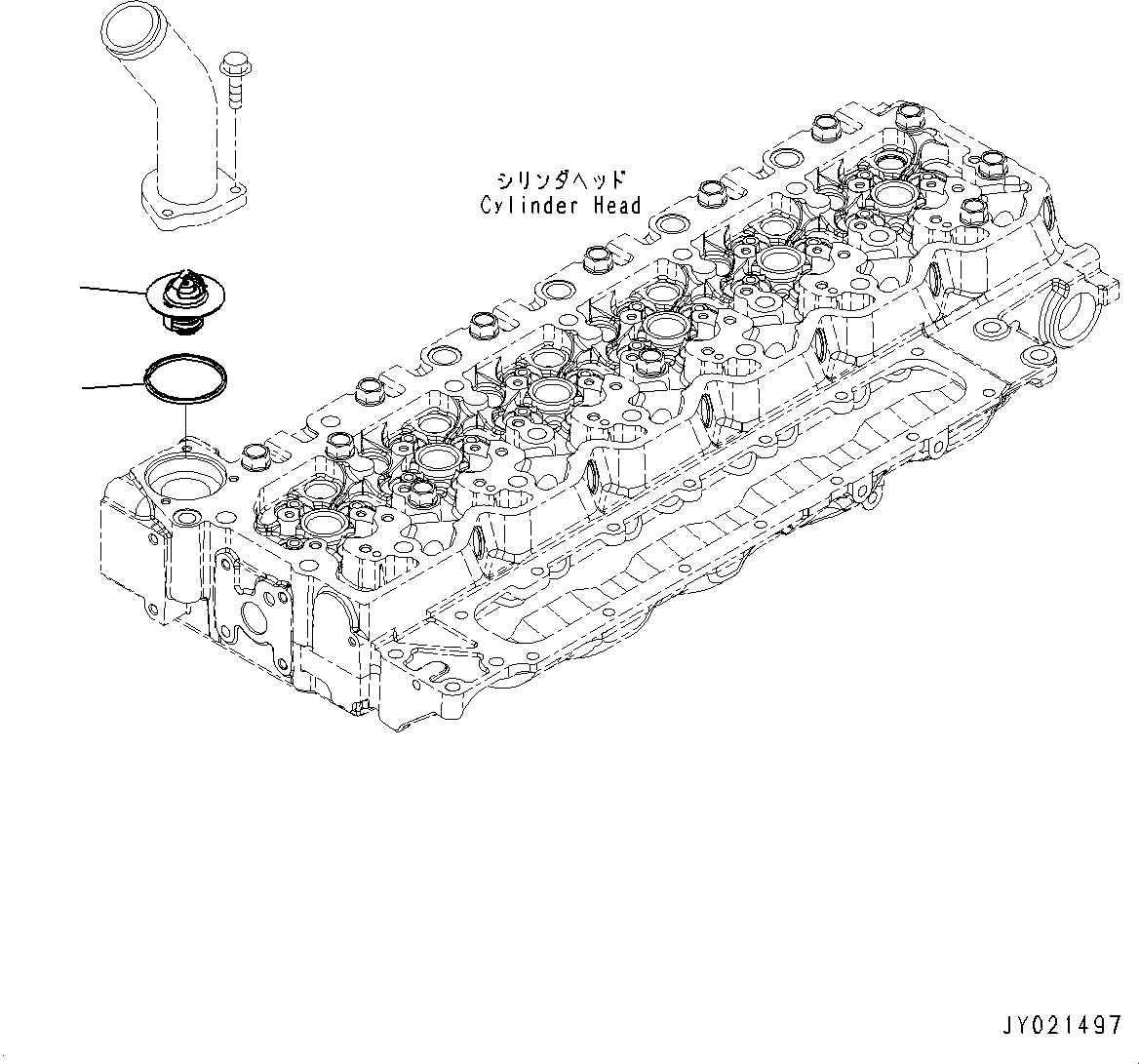 Схема запчастей Komatsu SAA6D107E-1H - ТЕРМОСТАТ (№7-) ТЕРМОСТАТ