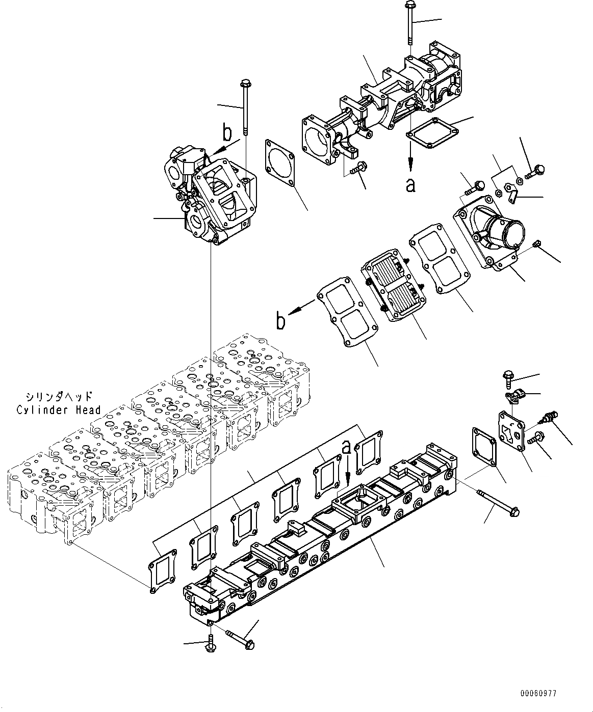 Схема запчастей Komatsu SAA6D125E-5BA - ТРУБОПРОВОД ВПУСКА ВОЗДУХА (№-) ТРУБОПРОВОД ВПУСКА ВОЗДУХА
