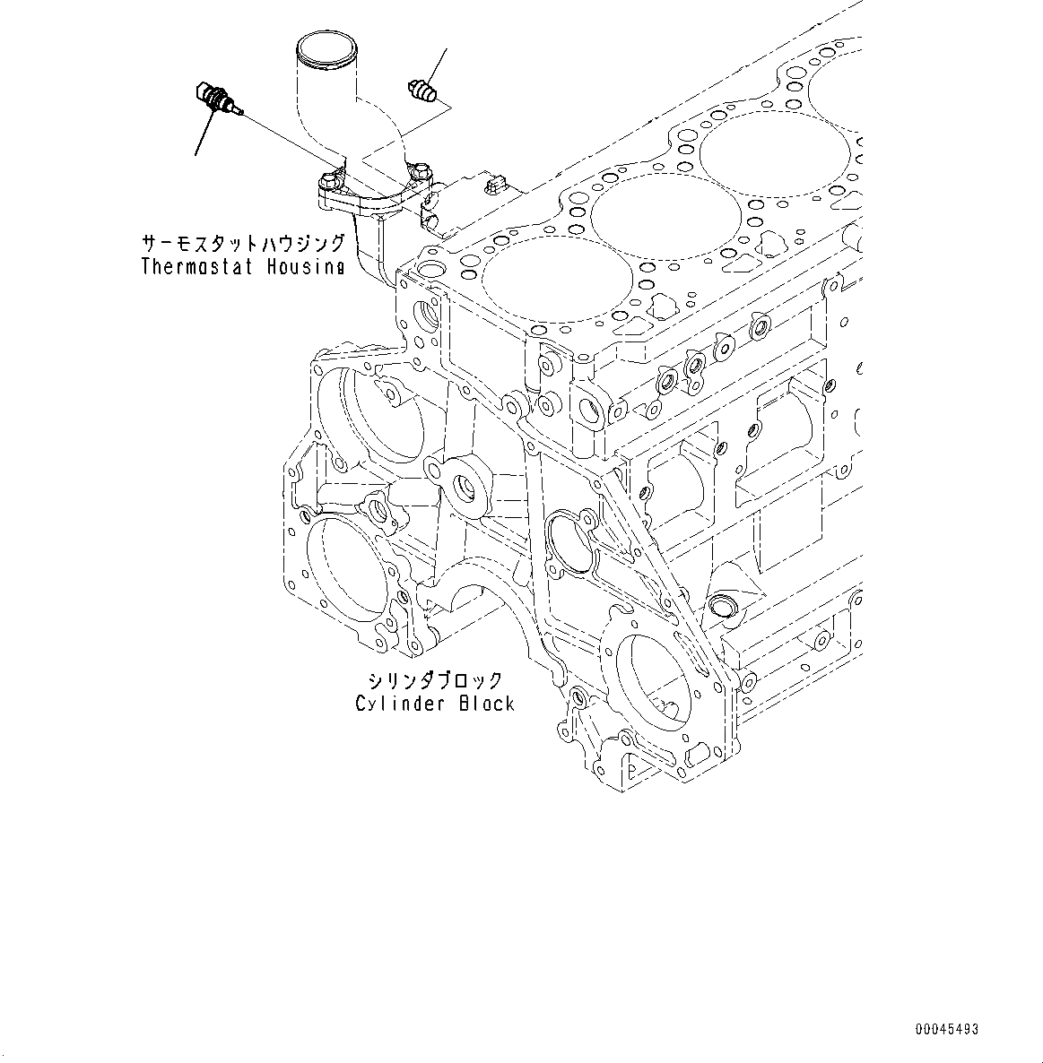 Схема запчастей Komatsu SAA6D125E-5BA - ДАТЧИК ТЕМПЕРАТУРЫ ВОДЫ (№-) ДАТЧИК ТЕМПЕРАТУРЫ ВОДЫ