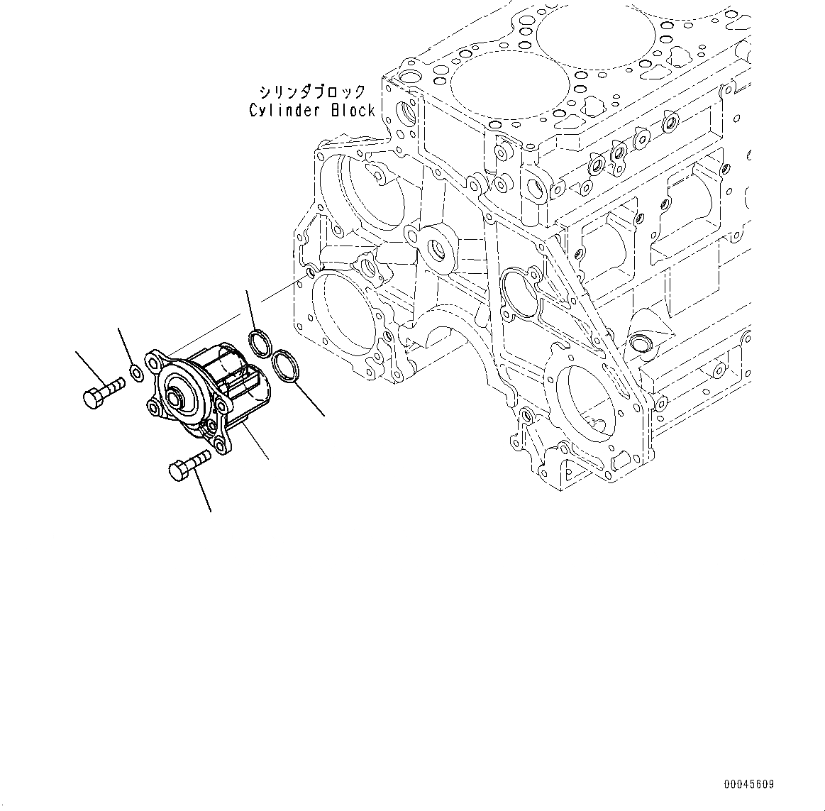 Схема запчастей Komatsu SAA6D125E-5BA - ДВИГАТЕЛЬ МАСЛ. НАСОС (№-) ДВИГАТЕЛЬ МАСЛ. НАСОС