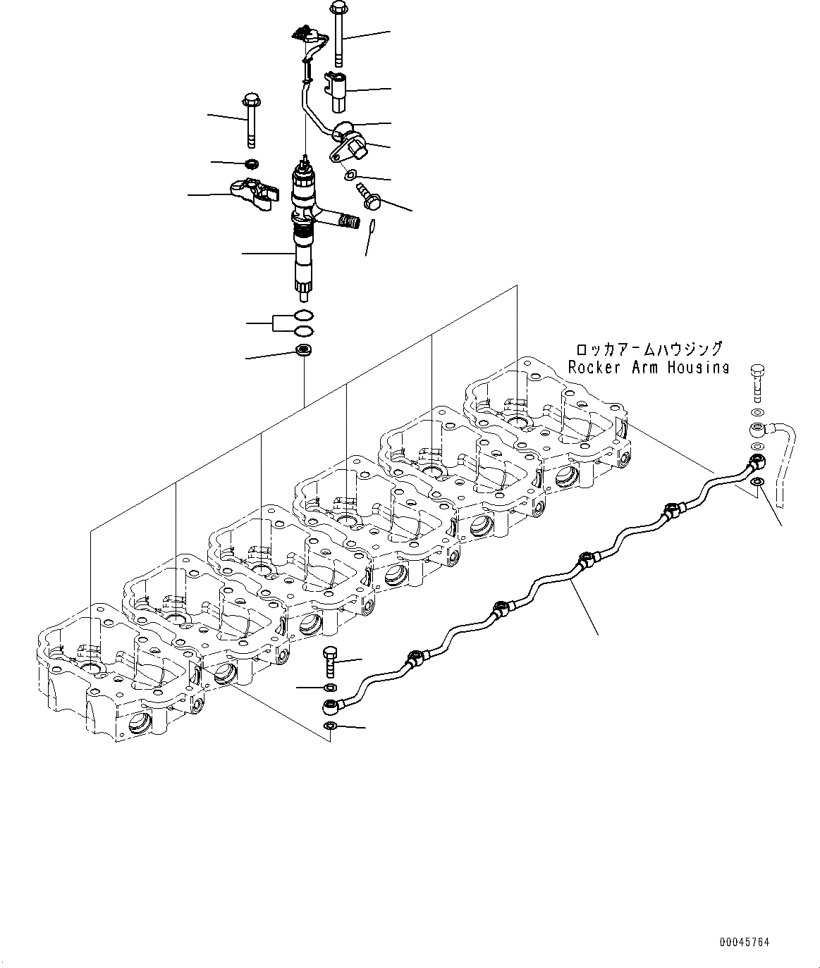 Схема запчастей Komatsu SAA6D125E-5BA - ТОПЛИВН. ВПРЫСК (№-) ТОПЛИВН. ВПРЫСК