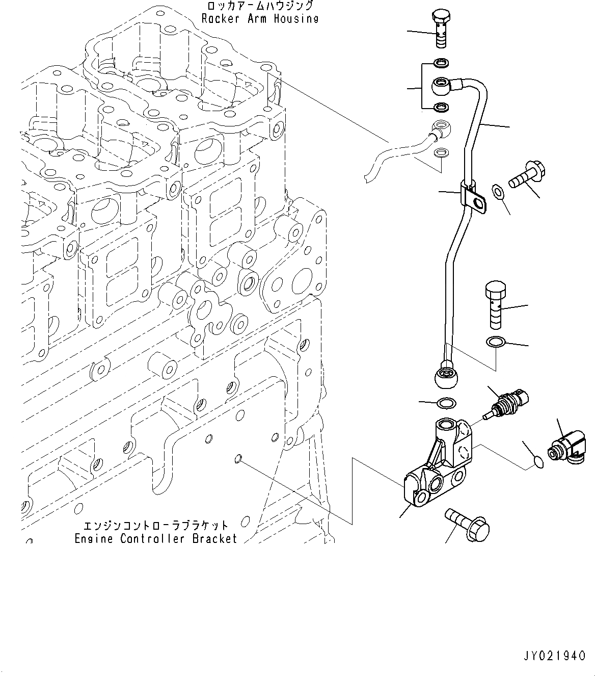 Схема запчастей Komatsu SAA6D125E-5BA - ВОЗВРАТ ТОПЛИВА (№-) ВОЗВРАТ ТОПЛИВА