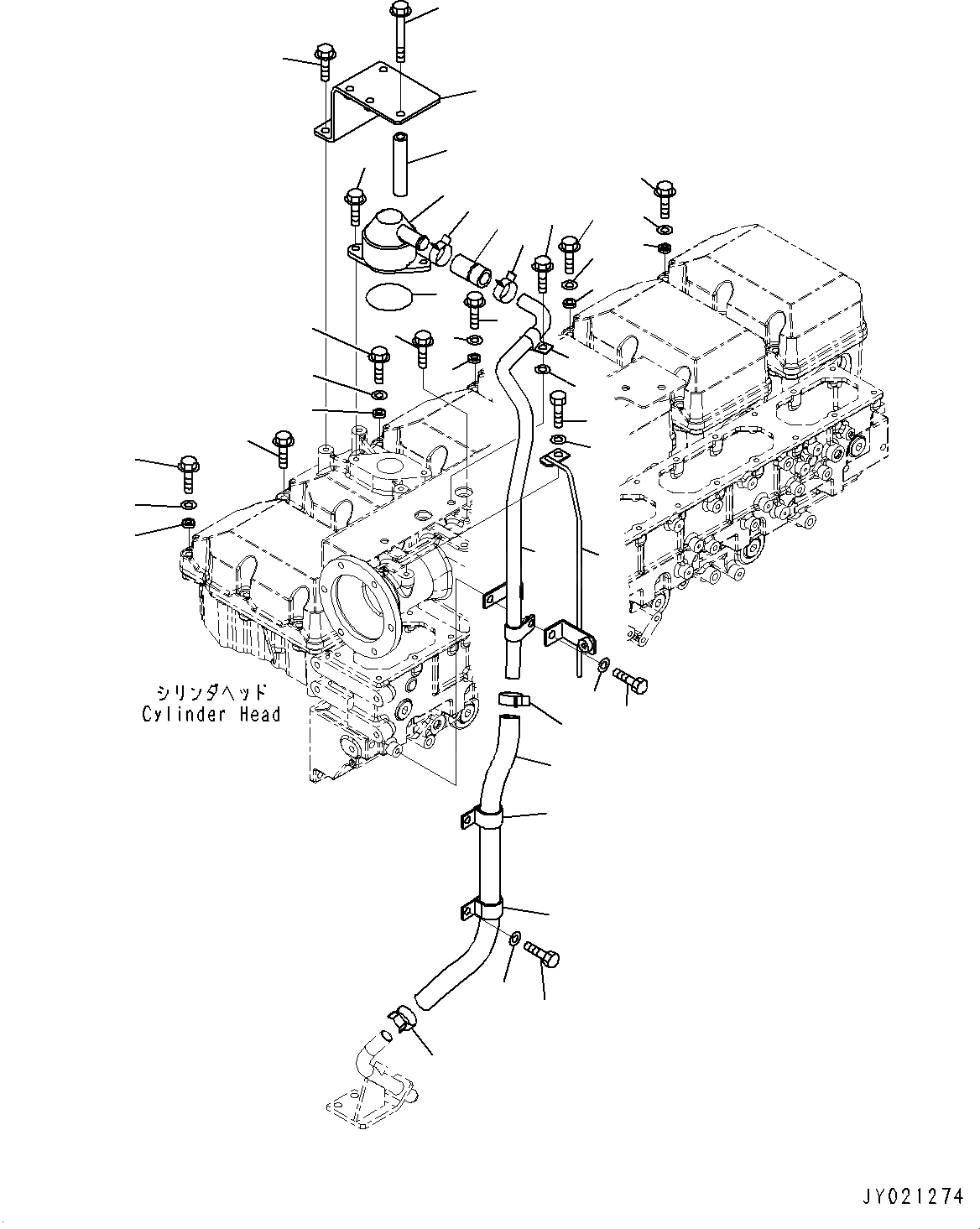 Схема запчастей Komatsu SAA6D170E-5C - КРЫШКА ГОЛОВКИ КОМПОНЕНТЫ (№7-) КРЫШКА ГОЛОВКИ КОМПОНЕНТЫ