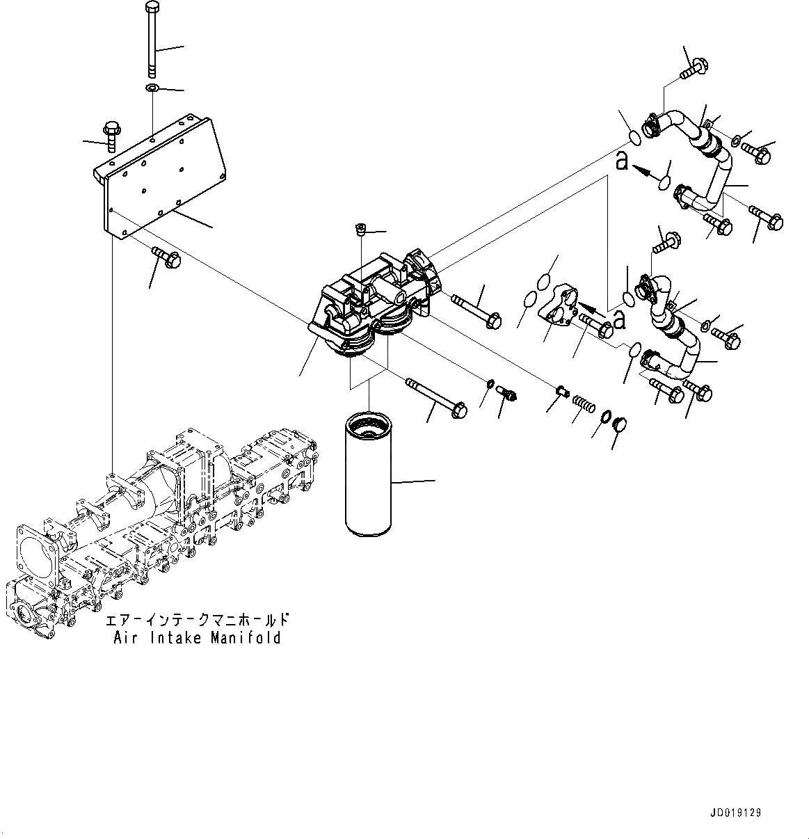 Схема запчастей Komatsu SAA6D140E-5C - ДВИГАТЕЛЬ МАСЛ. ФИЛЬТР (№7-) ДВИГАТЕЛЬ МАСЛ. ФИЛЬТР